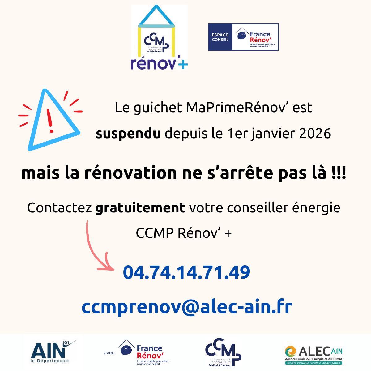 Information importante – France Rénov’